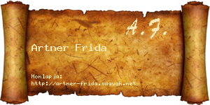 Artner Frida névjegykártya