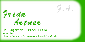 frida artner business card